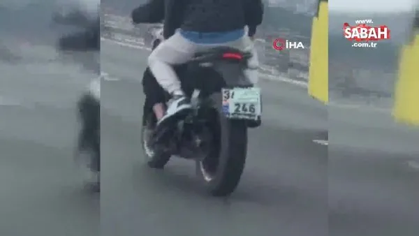 Köprü geçiş ücretinden kaçan motosikletliden pes dedirten yöntem: Plakasını cerrahi maskeyle kapattı | Video