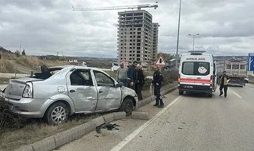 Kastamonu'da korkutan kaza: Takla atan otomobil orta refüje çıktı! #kastamonu