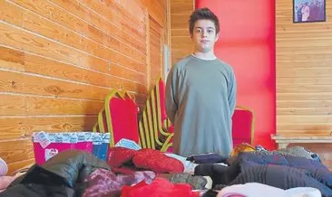 Mülteci çocuklar için giysi topluyor