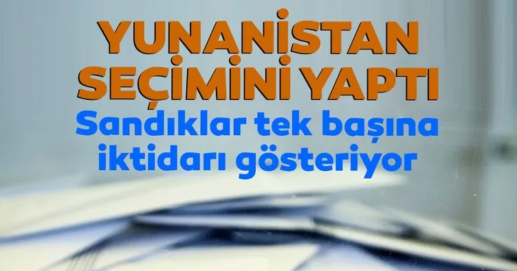 Yunanistan'da Yeni Demokrasi Partisi tek başına iktidar