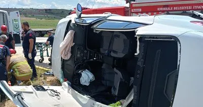 Kırıkkale’de otomobil devrildi: 2 kişi yaralandı #kirikkale