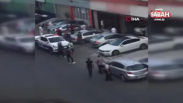 İstanbul Maslak'ta iş yeri basıp dehşet saçan kalabalık grup kamerada
