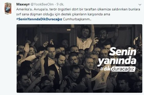 Cumhurbaşkanı Erdoğan'a dev destek! Senin yanında dik duracağız