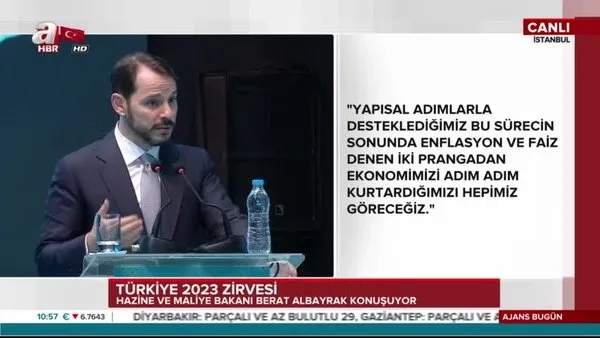 Bakan Albayrak'tan 'Türkiye 2023' zirvesinde önemli açıklamalar