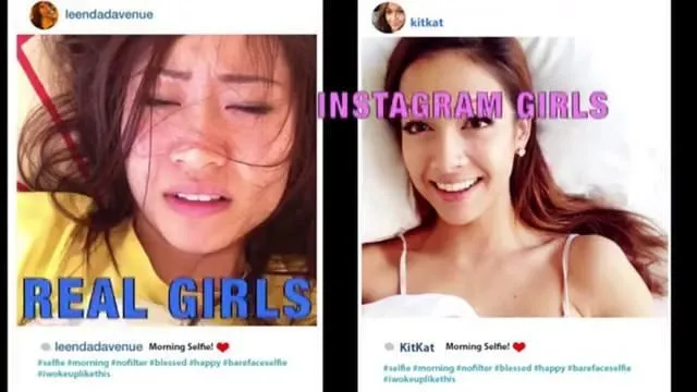 Gerçek kız ve Instagram kızı