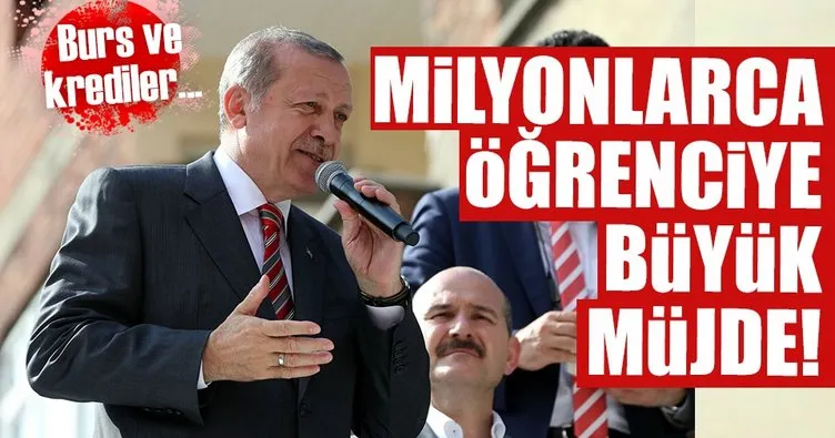 Erdoğan’dan milyonlarca öğrenciye burs ve kredi müjdesi!