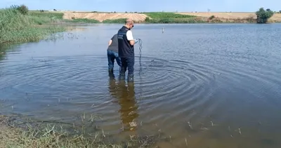 Edirne Korucu Köyü Göleti’nde balık ölümleri üzerine inceleme başlatıldı #edirne