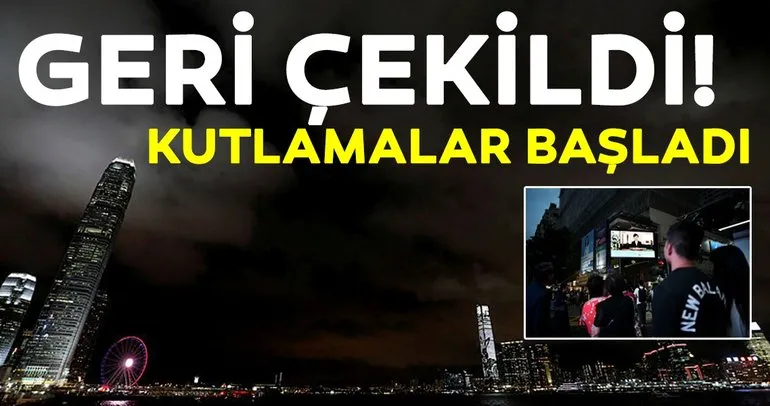 Geri çekildi! Kutlamalar başladı...