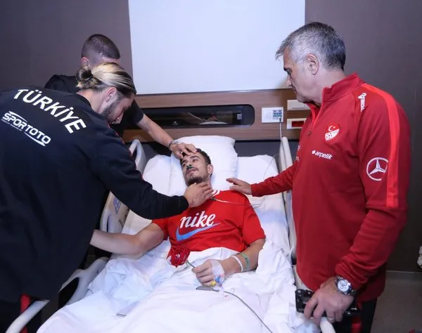 A Milli Takım'dan Dorukhan Toköz'e 'geçmiş olsun' ziyareti
