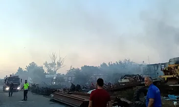 Tekirdağ'da geri dönüşüm tesisinde yangın! Alevler kontrol altında #tekirdag