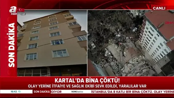 İstanbul Kartal'da çöken 8 katlı binanın çökmeden önceki görüntüsü ortaya çıktı!