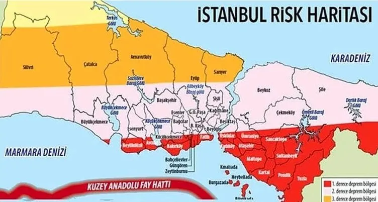 İSTANBUL DEPREM RİSKİ HARİTASI 2024: İstanbul deprem riski en yüksek ve en düşük semtler ve ilçeler hangisi?