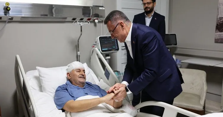 Cumhurbaşkanı Yardımcısı Oktay, Binali Yıldırım ve Şamil Ayrım’ı hastanede ziyaret etti