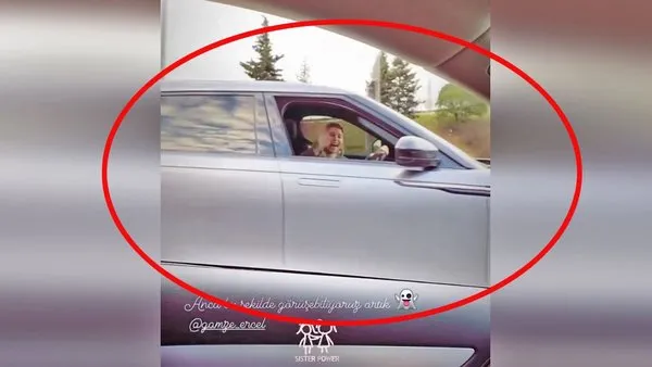 Ünlü Oyuncu Hande Erçel ve ablası Gamze Erçel'e trafikte sürpriz karşılaşma | Video