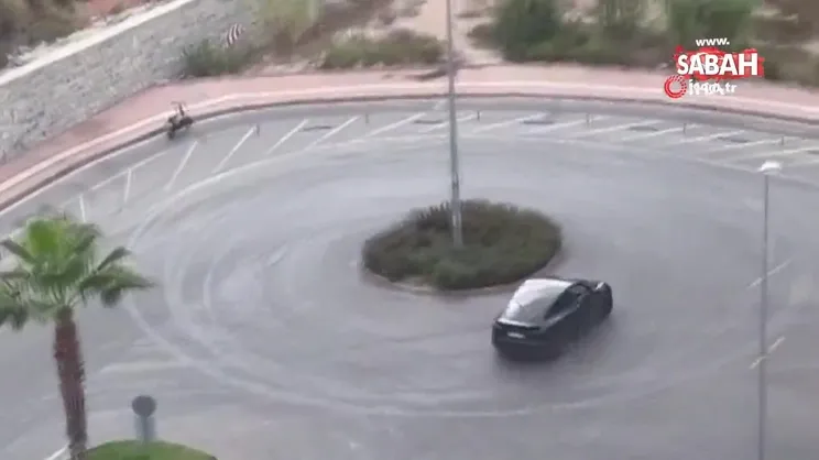 Tesla ile drift pahalıya maloldu: Drift anları kamerada
