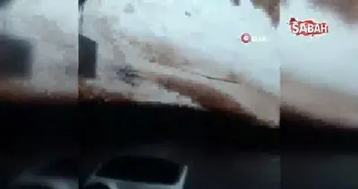 Ankara’da sele yakalanan sürücünün zor anları kamerada | Video