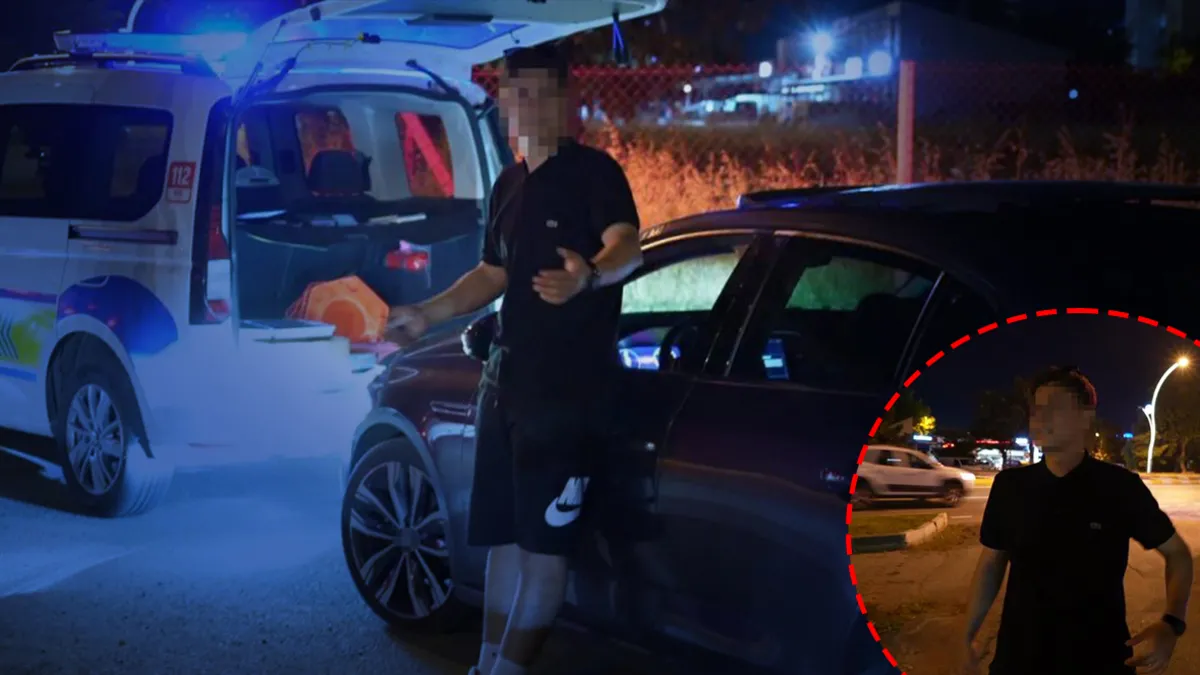 Edirne'de trafik polisi denetim noktası