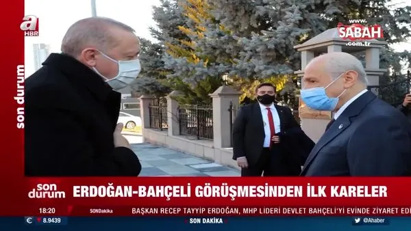 Son dakika: Ankara'da sürpriz görüşme... Başkan Erdoğan'dan Bahçeli'ye ziyaret | Video