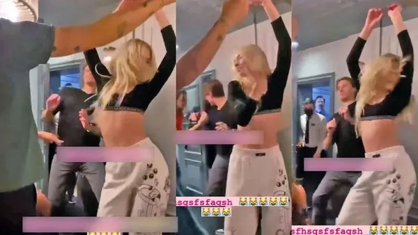 Aleyna Tilki'nin çılgın dans figürleri sosyal medyada olay oldu! Dansözle karşılıklı böyle göbek attı | Video