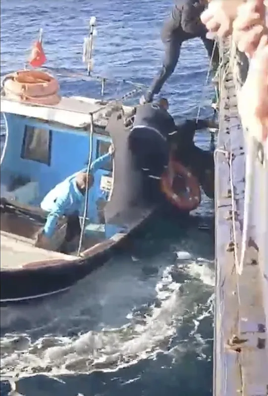 Feribottan atlayan kişi kurtarıldı