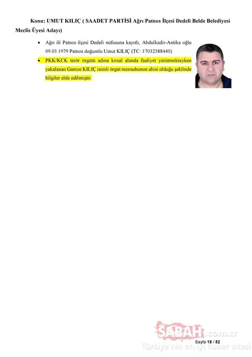 İşte Saadet Partisi'nin listelerindeki PKK'lı adaylar!