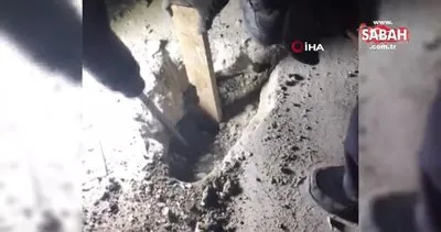 Yaramaz yavru köpek beton delinerek kurtarıldı | Video