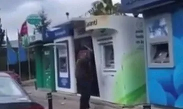 Beykoz’da ATM’lere çekiçli saldırı kamerada