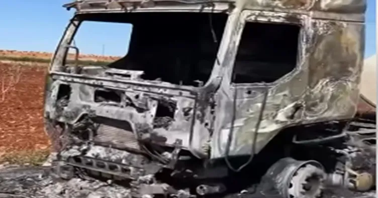 Birecik’te seyir halindeki TIR alev aldı