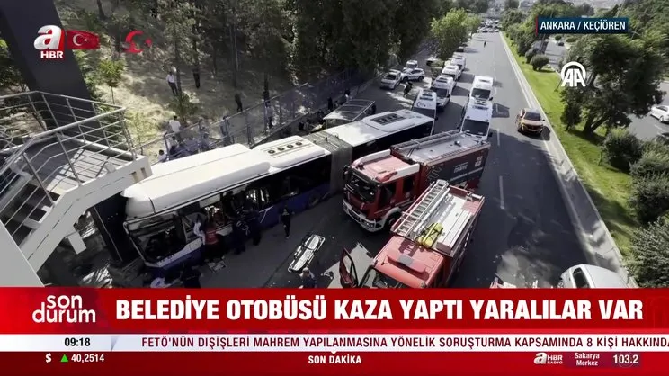 SON DAKİKA: Ankara'da belediye otobüsü kaza yaptı! 20 yaralı | Video