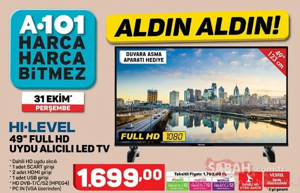 A101 aktüel ürünler kataloğu! 31 Ekim'den itibaren...