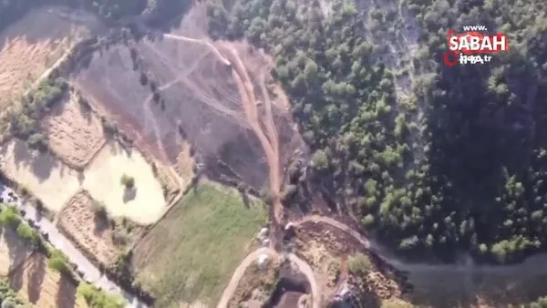 Bolu'da çıkan orman yangınında 5 hektarlık alan küle döndü | Video