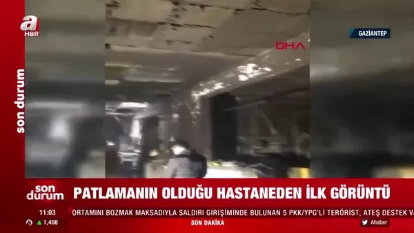 Son dakika! Gaziantep'te patlamanın olduğu hastaneden ilk görüntü! | Video