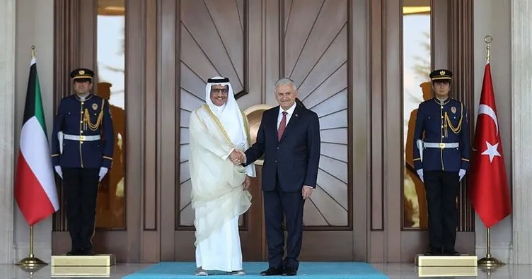 Başbakan Yıldırım, Kuveyt Başbakanını resmi törenle karşıladı