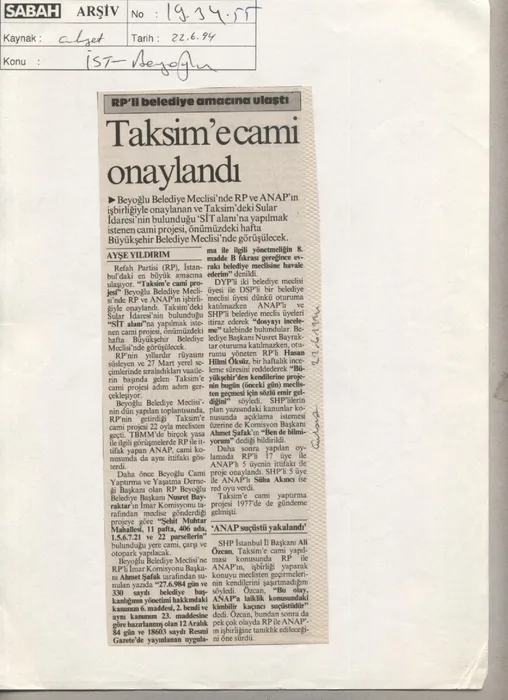 Yapımına karşı çıkmışlardı: Büyük gün geldi! İşte Taksim Camii manşetleri