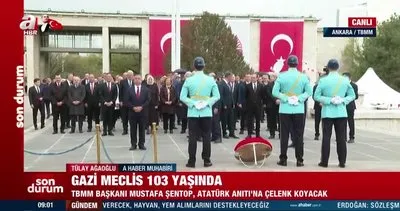TBMM Başkanı Mustafa Şentop, Atatürk Anıtı’na çelenk bıraktı | Video