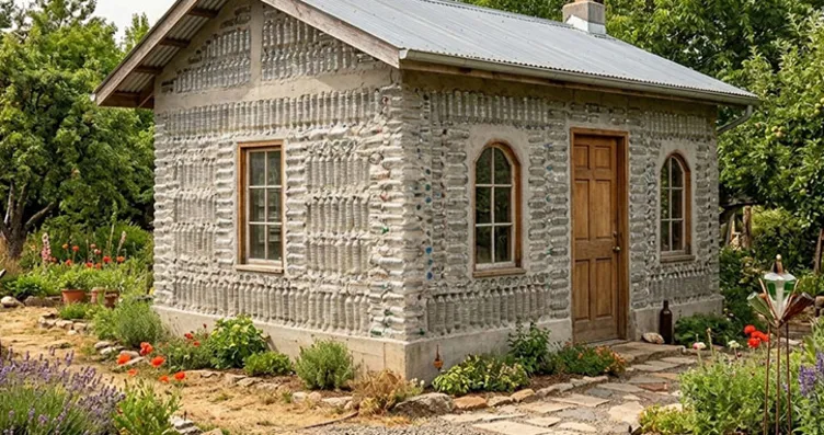 Tuğla ve beton devri bitti! Pet şişelerin içine...