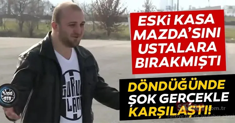 Eski kasa Mazda aracını o ustalara bıraktı! Geri geldiğinde onu şoke edecek bir gerçek bekliyordu