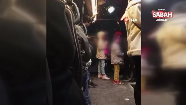 Anne ve çocuğunu yerde yuvarlayan minibüs şoförünün belgesi iptal edildi | Video