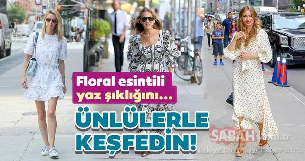 Floral esintili yaz şıklığını ünlülerle keşfedin! İşte ünlülerin dikkat çeken kombinleri