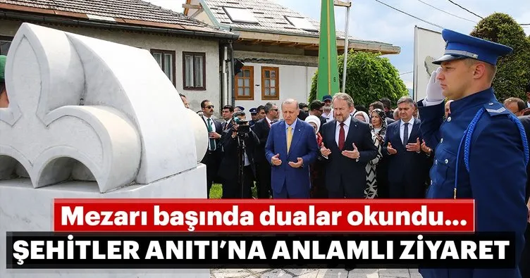 Cumhurbaşkanı Erdoğan şehitliği ziyaret etti