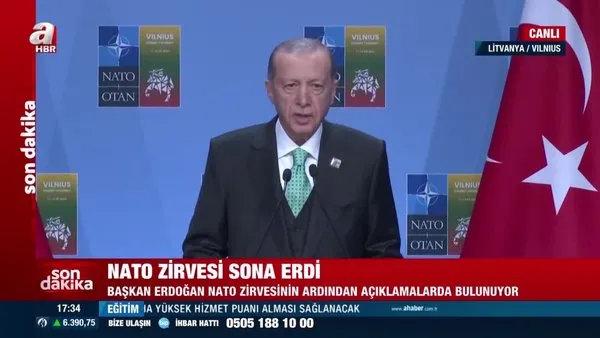 Başkan Erdoğan: İsveç'in NATO'ya katılım sürecinde karar TBMM'nin | Video