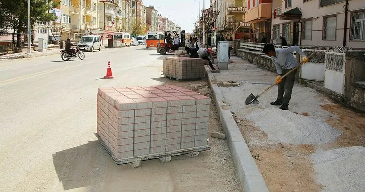 Karaman Belediyesinden kaldırım çalışmaları