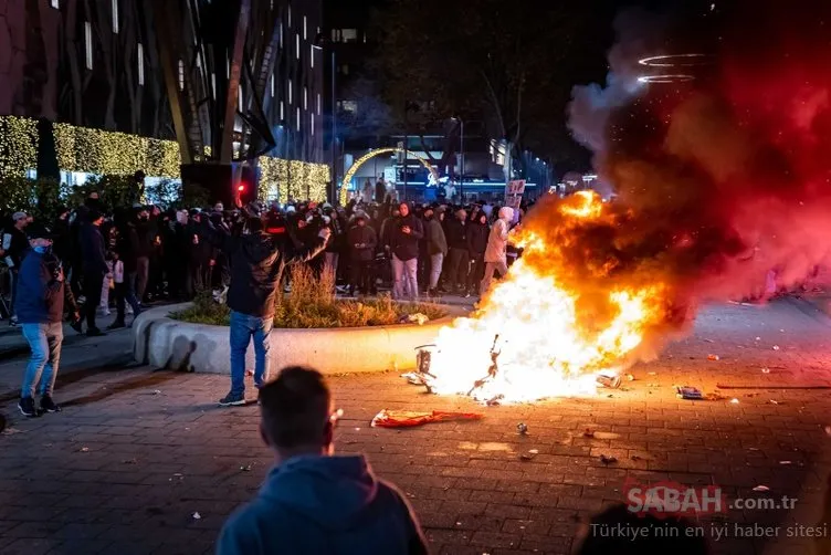 Hollanda’da acil durum! Polis arabaları yakıldı göstericilere ateş açıldı! Koronavirüs gerilimi...
