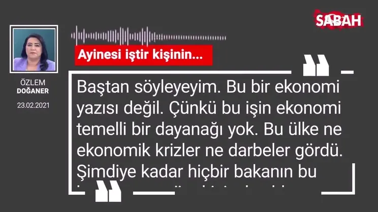 Özlem Doğaner | Ayinesi iştir kişinin...