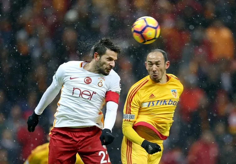 Galatasaray-Kayserispor maçından kareler