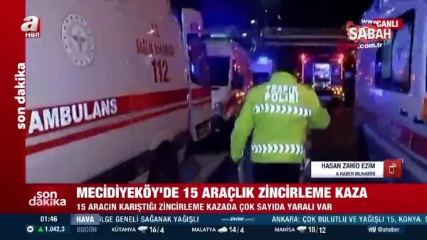 Son dakika: İstanbul Mecidiyeköy'de zincirleme kaza | Video