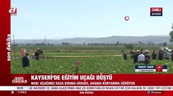 Kayseri'de eğitim uçağı düştü! İşte ilk görüntüler
