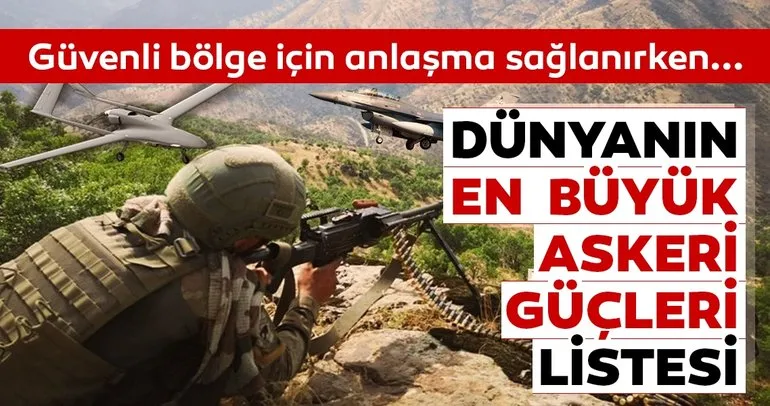 Suriyede güvenli bölge tartışılırken... En güçlü ordular açıklandı! Türk ordusu o ülkenin önünde