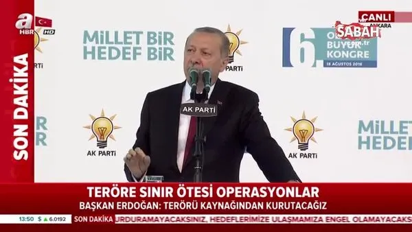 Cumhurbaşkanı Erdoğan, konuşmasını Peygamber Efendimiz'in Uhud duasından esinlenerek yaptığı dua ile bitirdi