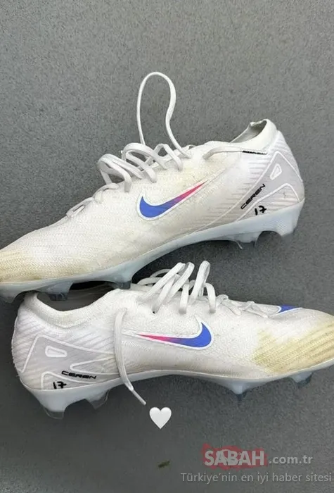 Kerem Aktürkoğlu’ndan nişanlısı Ceren Azak’a büyük jest! Kramponuna adını yazdırdı